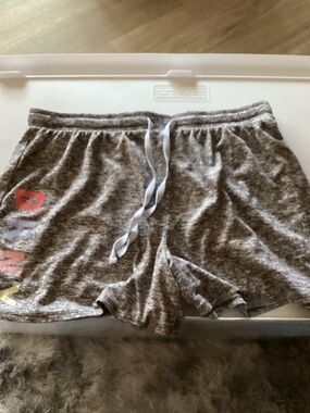 Women’s Grey Lounge Shorts with Drawstring